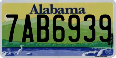 AL license plate 7AB6939