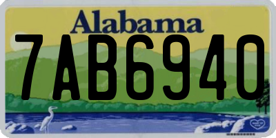 AL license plate 7AB6940