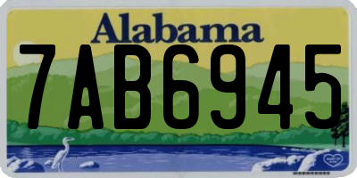 AL license plate 7AB6945