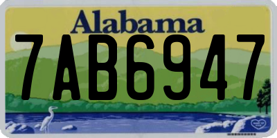 AL license plate 7AB6947