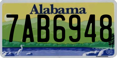 AL license plate 7AB6948