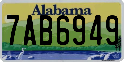 AL license plate 7AB6949
