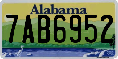 AL license plate 7AB6952