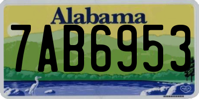 AL license plate 7AB6953