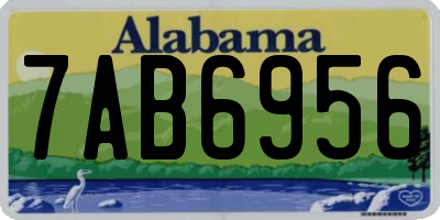 AL license plate 7AB6956
