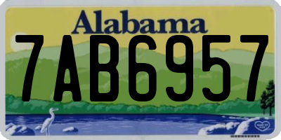 AL license plate 7AB6957