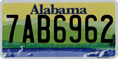 AL license plate 7AB6962