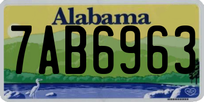 AL license plate 7AB6963