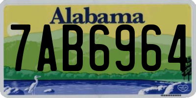 AL license plate 7AB6964