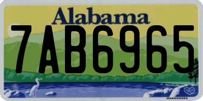 AL license plate 7AB6965