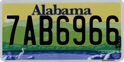AL license plate 7AB6966