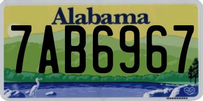AL license plate 7AB6967
