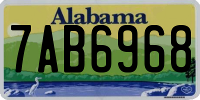 AL license plate 7AB6968