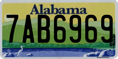 AL license plate 7AB6969