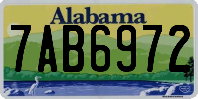 AL license plate 7AB6972