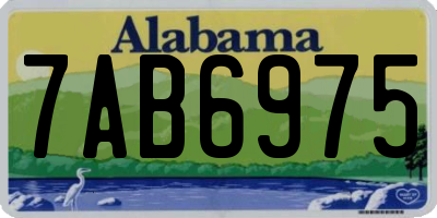 AL license plate 7AB6975