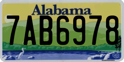AL license plate 7AB6978