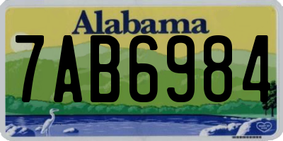 AL license plate 7AB6984