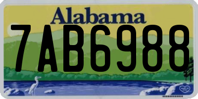 AL license plate 7AB6988