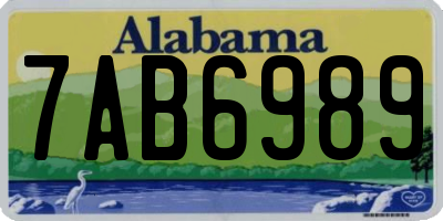 AL license plate 7AB6989