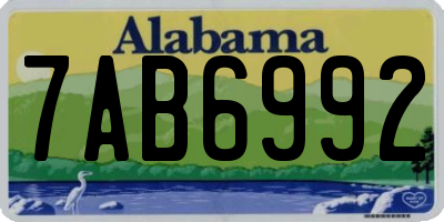 AL license plate 7AB6992
