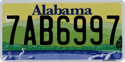 AL license plate 7AB6997