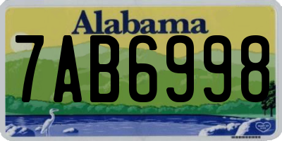 AL license plate 7AB6998