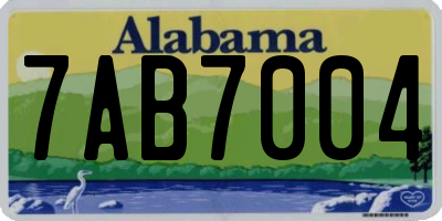AL license plate 7AB7004