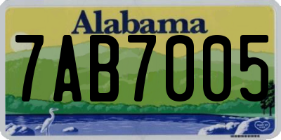 AL license plate 7AB7005