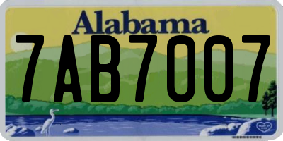 AL license plate 7AB7007