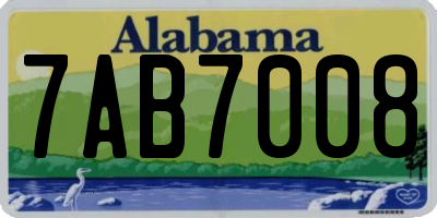 AL license plate 7AB7008