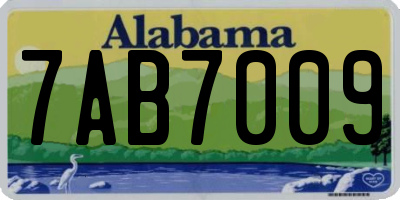 AL license plate 7AB7009