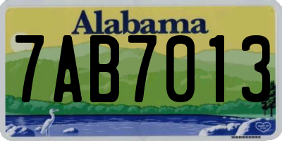 AL license plate 7AB7013