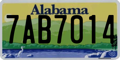 AL license plate 7AB7014