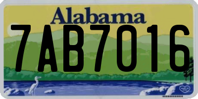AL license plate 7AB7016