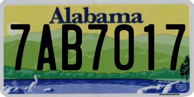 AL license plate 7AB7017