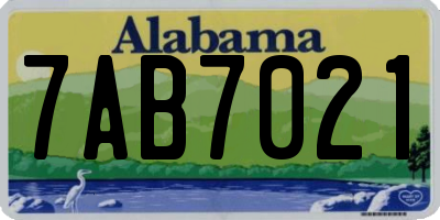 AL license plate 7AB7021