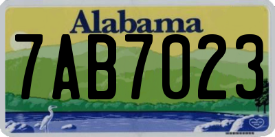 AL license plate 7AB7023