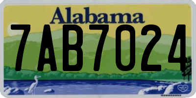 AL license plate 7AB7024