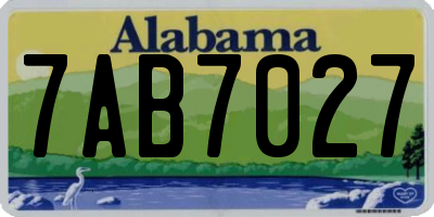 AL license plate 7AB7027