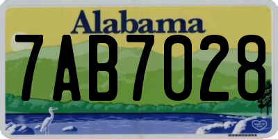 AL license plate 7AB7028