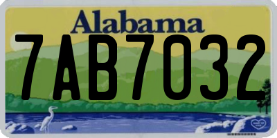 AL license plate 7AB7032