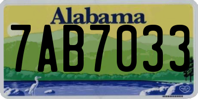 AL license plate 7AB7033