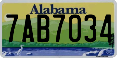 AL license plate 7AB7034