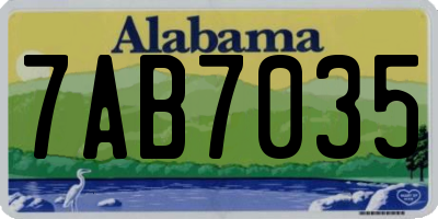 AL license plate 7AB7035