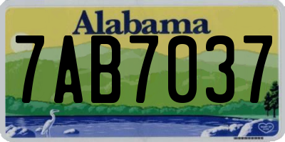 AL license plate 7AB7037