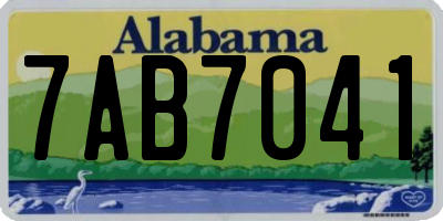 AL license plate 7AB7041