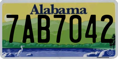 AL license plate 7AB7042