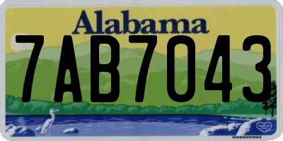 AL license plate 7AB7043