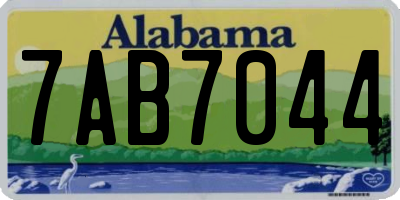 AL license plate 7AB7044